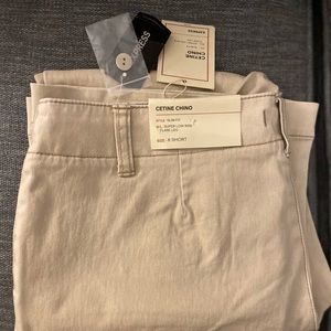 Khaki chino pants from Express.